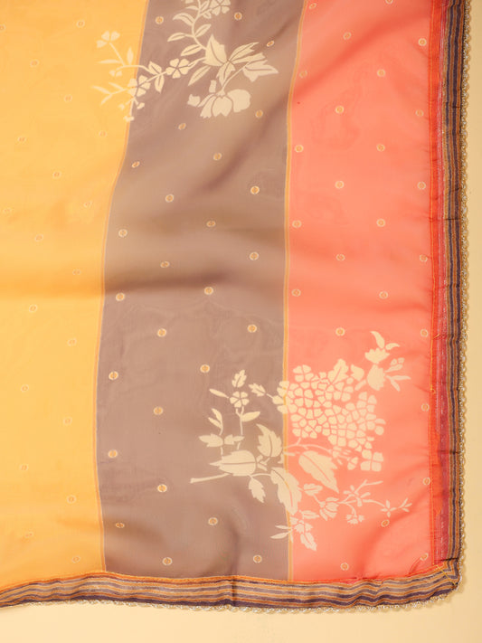 Span Yellow Cotton Festive Dupatta