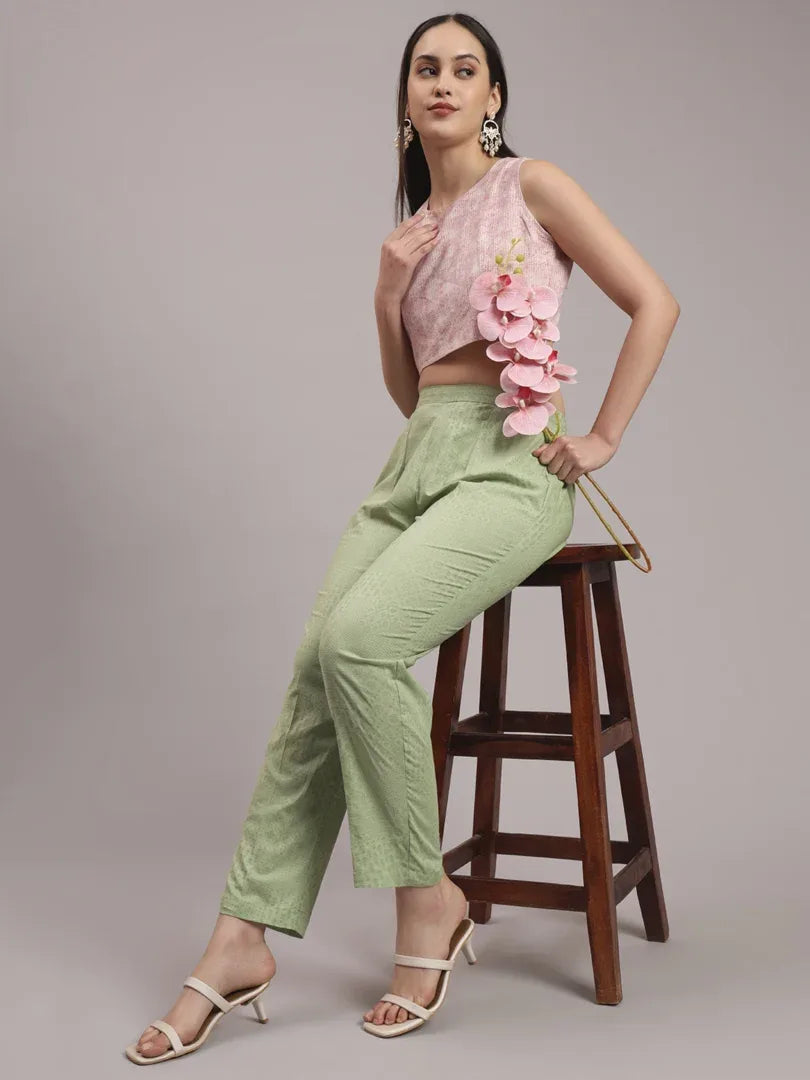 Span Green Cotton Pant