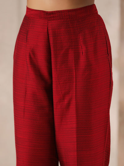 Span Burgundy Silk Pant