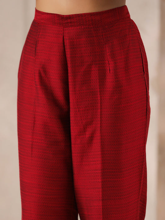 Span Burgundy Silk Pant