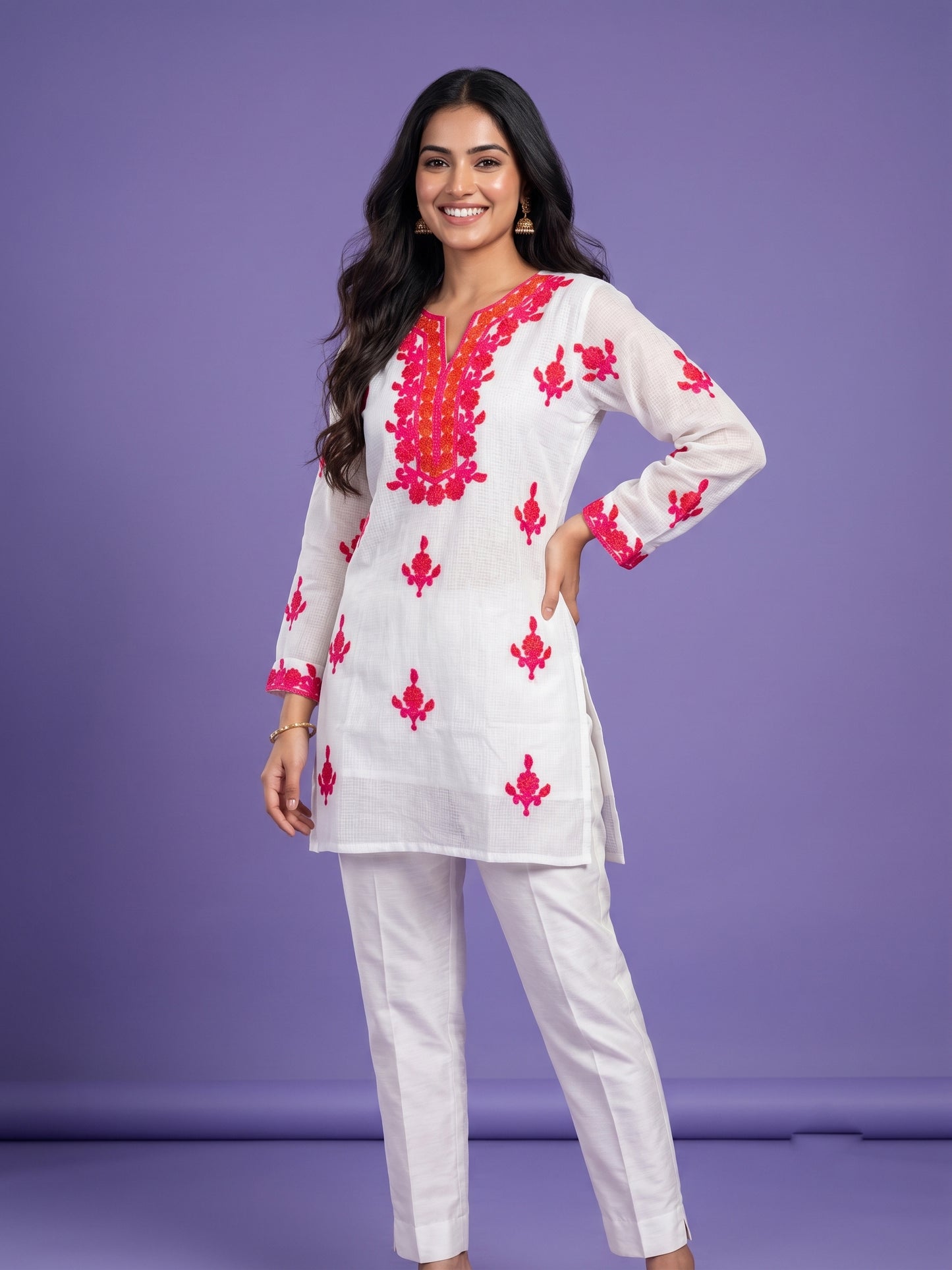 100 % cotton kota chex doria work tunic