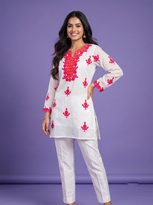 100 % cotton kota chex doria work tunic