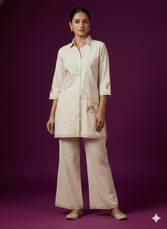 Ivory Collard Cotton Cord Set