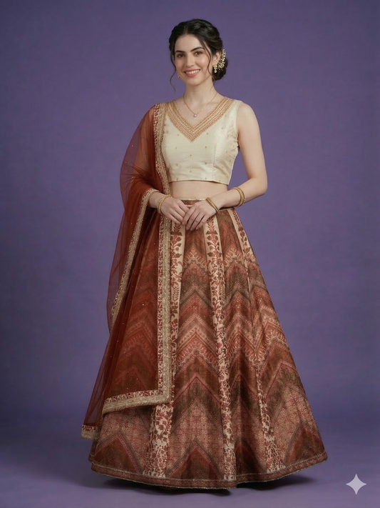 Ivory V Neck Simmer 3PCS Set