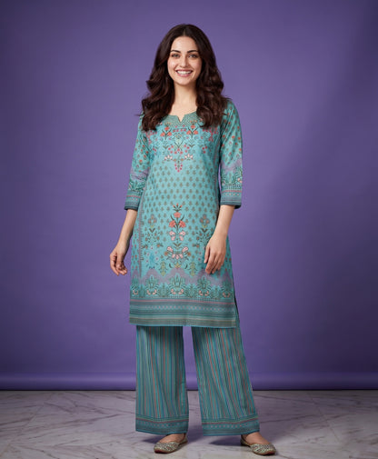Kurta Set with Palazzo - Cotton