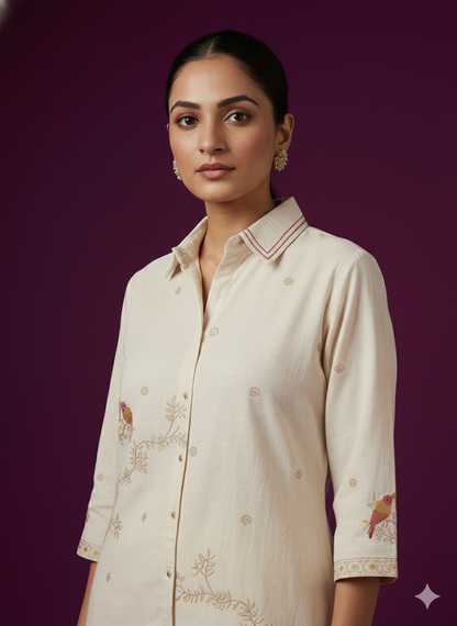 Ivory Collard Cotton Cord Set