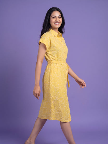 100% Cotton Slub One Piece Dress