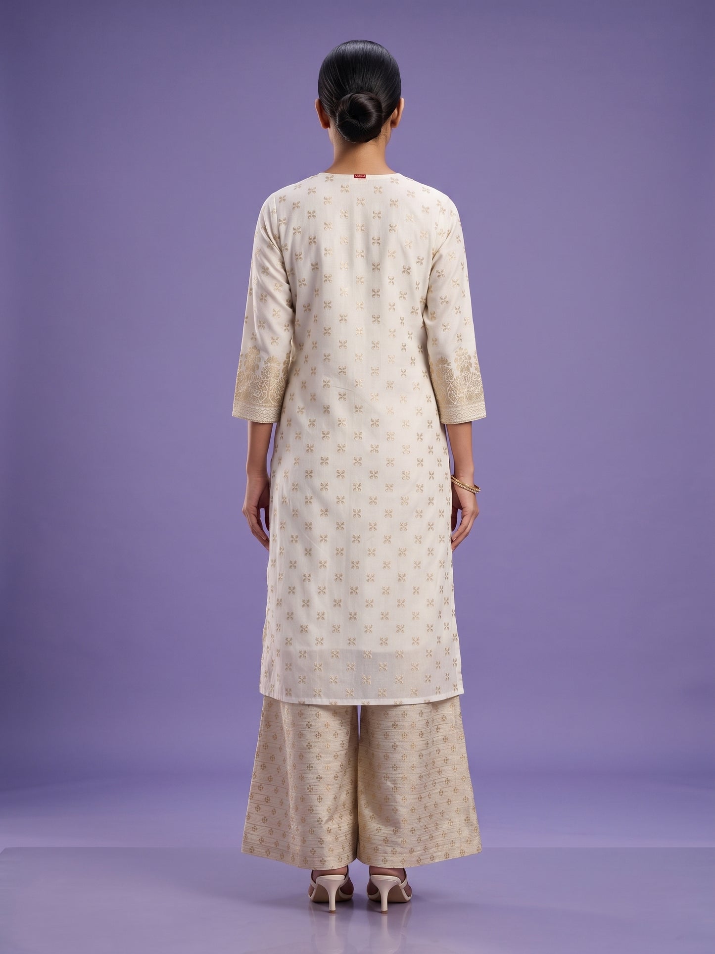 Ivory V Neck Viscose 3PCS Set
