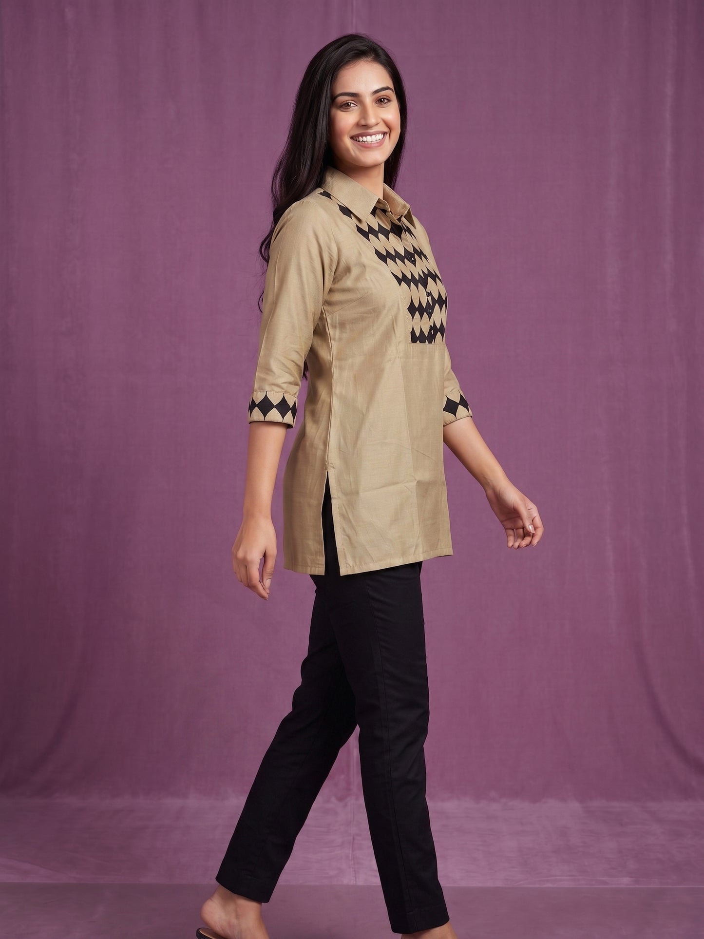 Geometric Printed Straight Tunics