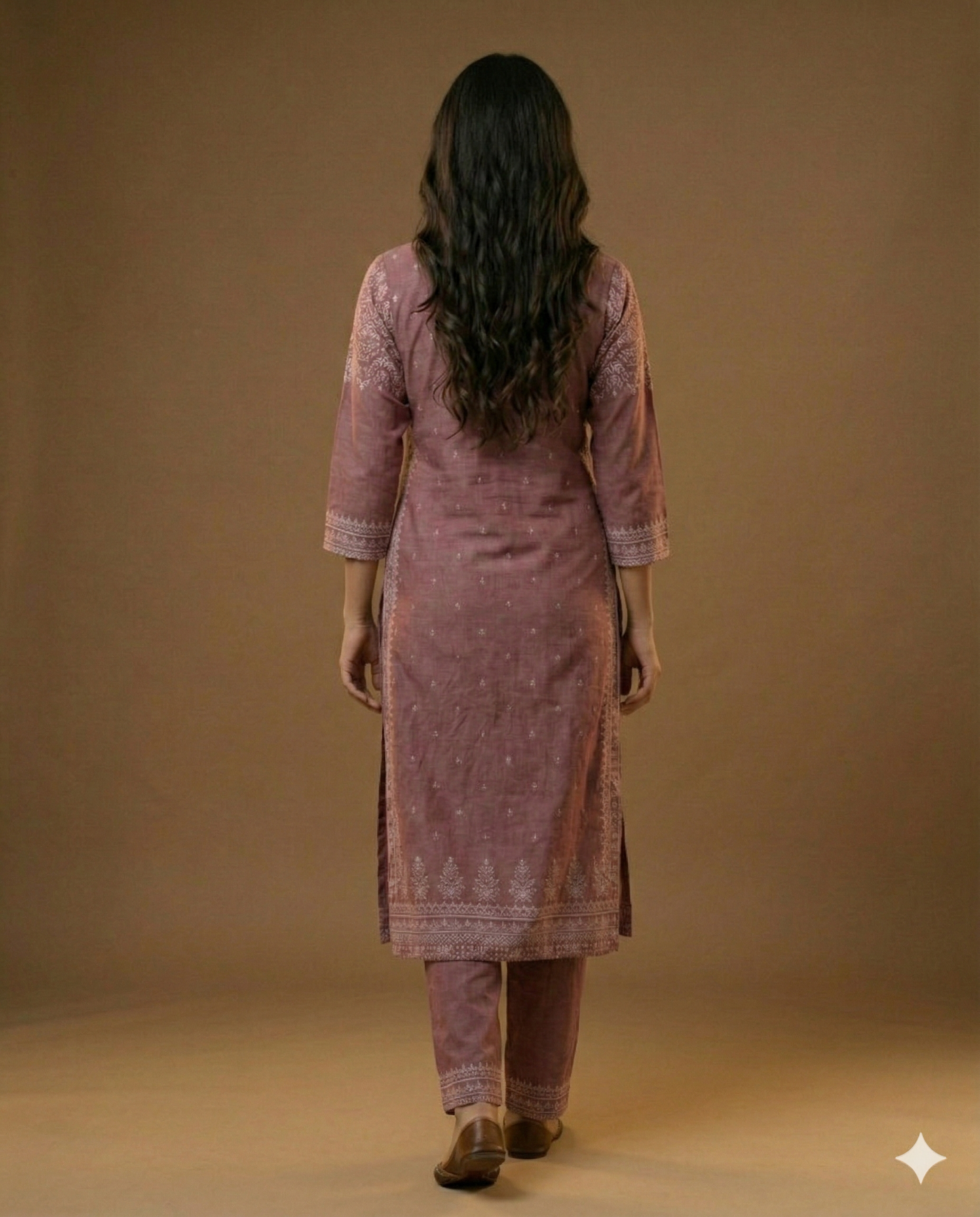 Pink V Neck Cotton Cord Set