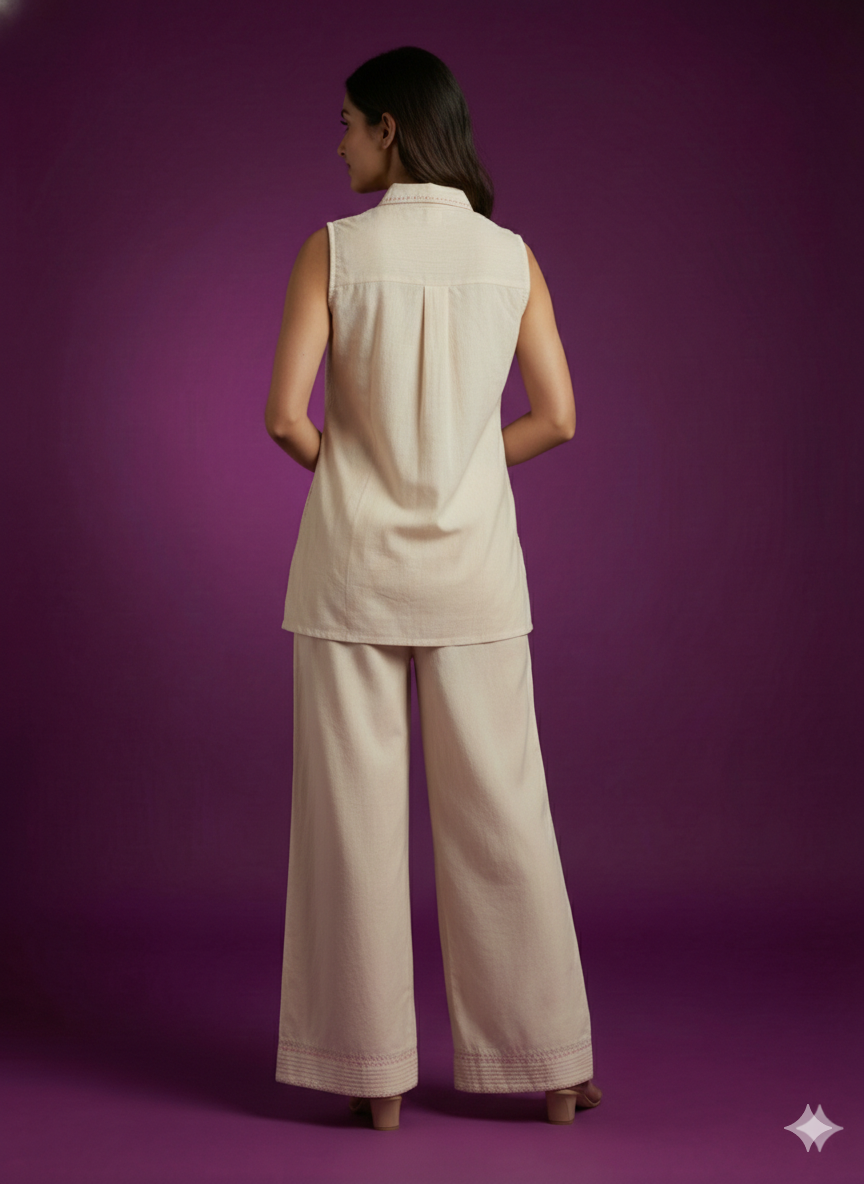 Ivory Collard Cotton Cord Set