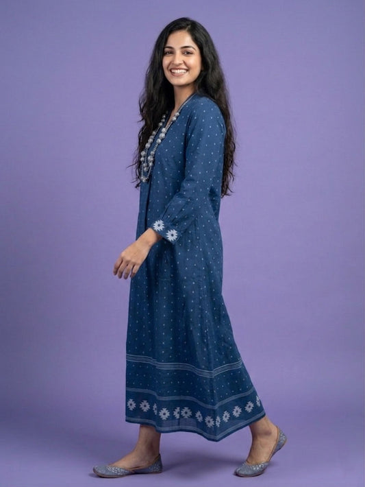 Dress with Necklace - Woven 100% Cotton