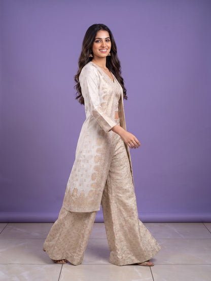 Ivory V Neck Viscose 3PCS Set