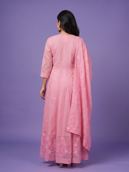 Pink V Neck Cotton 3PCS Set