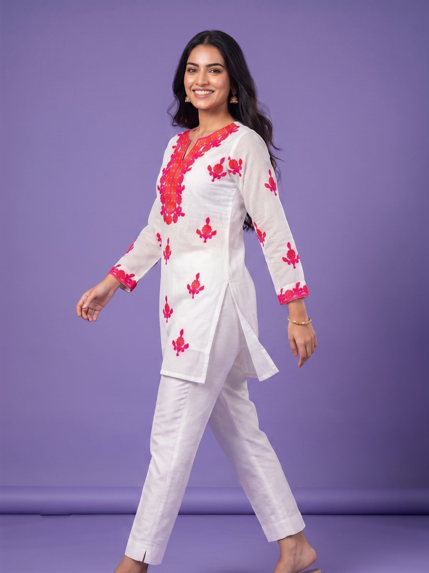 100 % cotton kota chex doria work tunic