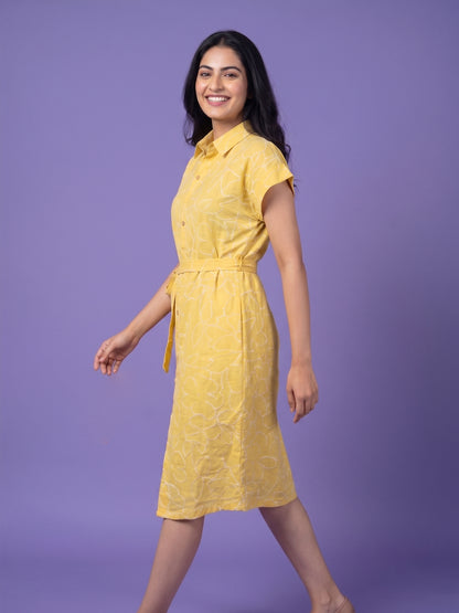 100% Cotton Slub One Piece Dress