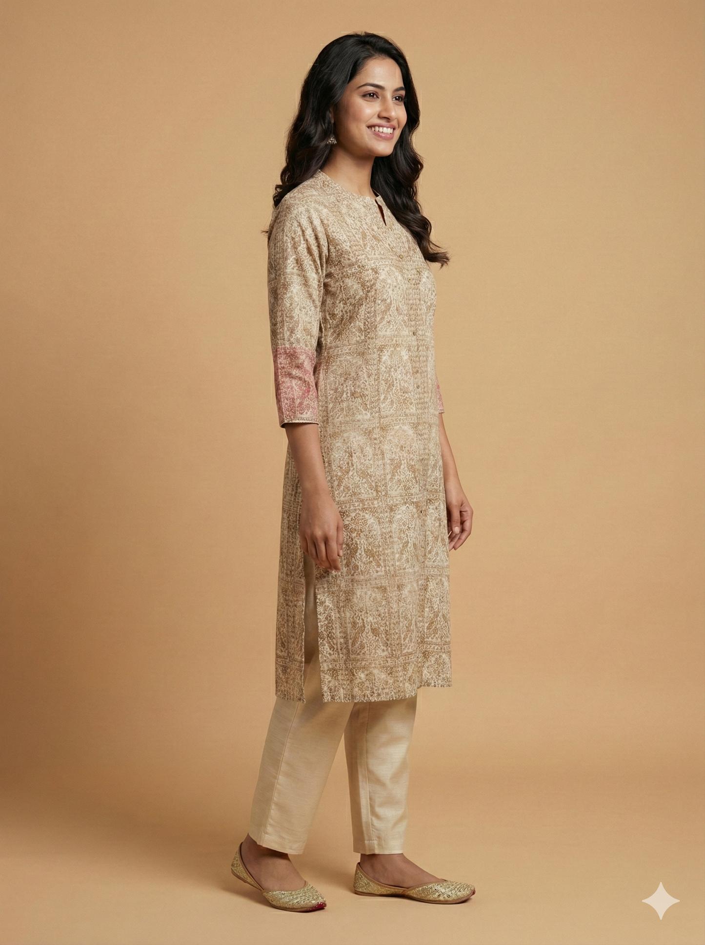 Ivory Mandarin Silk Kurta