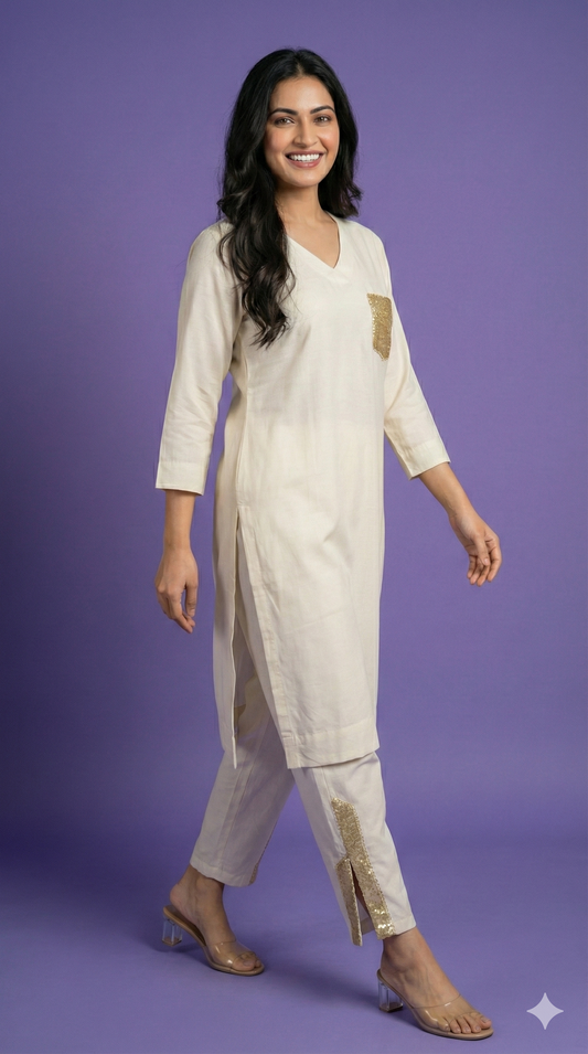 White Cord Set - Airport Look