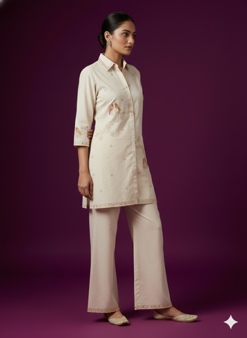 Ivory Collard Cotton Cord Set