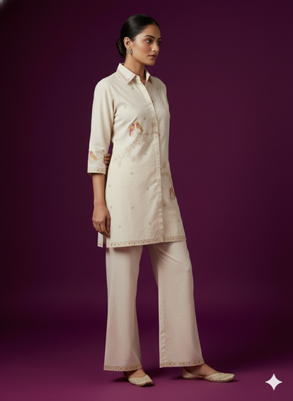 Ivory Collard Cotton Cord Set