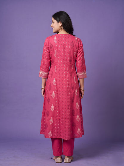 Raw Cottoun - Anarkali  Kurtaset with Duapatta