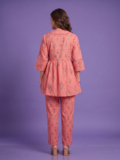 Angrakha Style Top with Pant Cord set