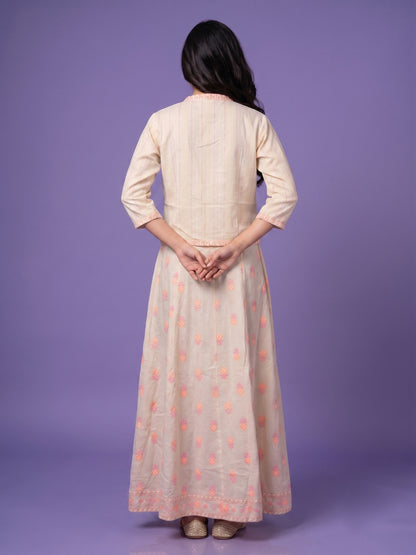 Spaghetti Dress with Jacket - Cotton Linen Fabric