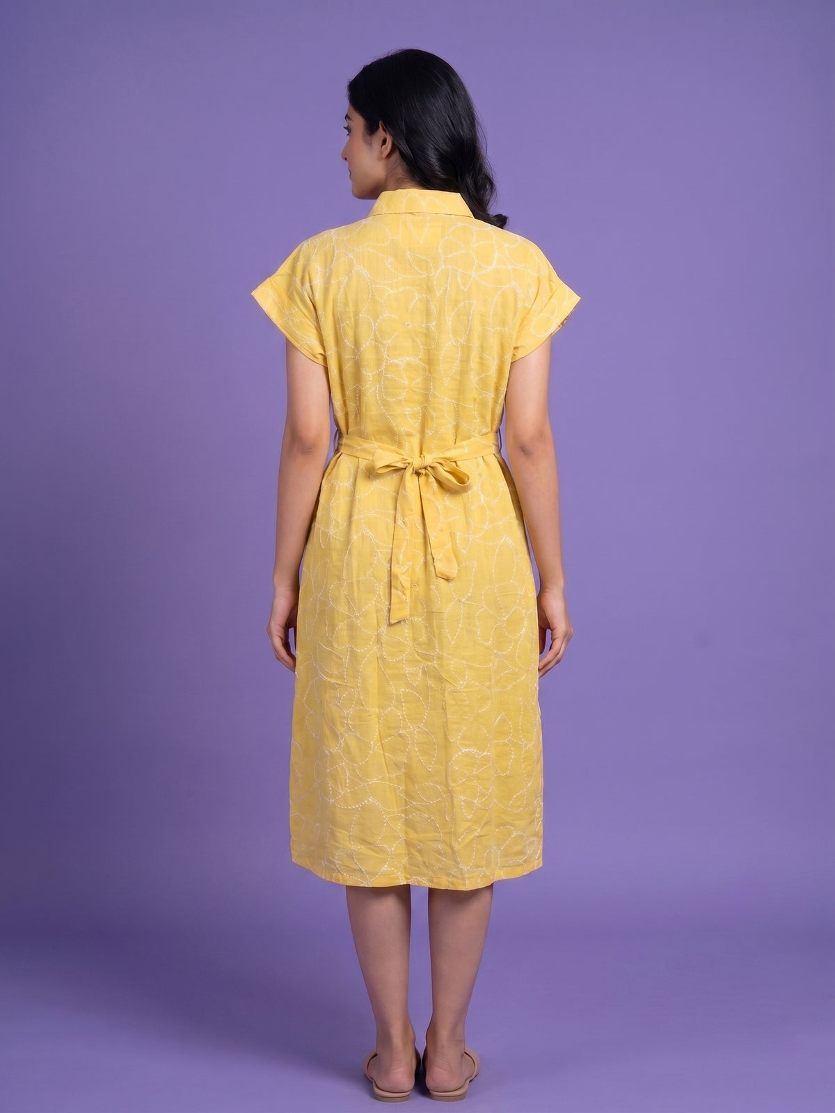 100% Cotton Slub One Piece Dress