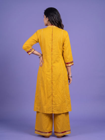 Woven Kurta with Palazzo
