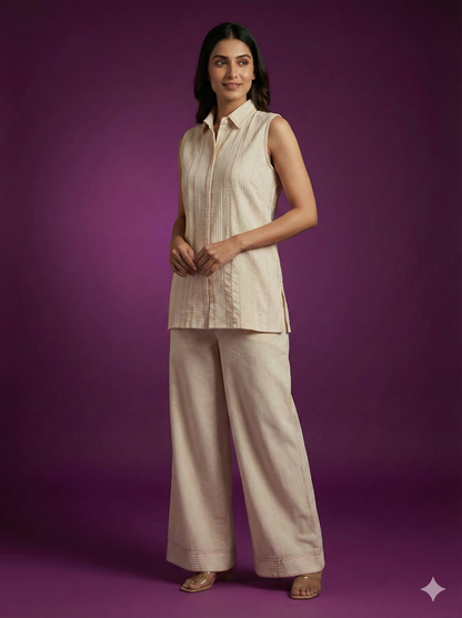 Ivory Collard Cotton Cord Set