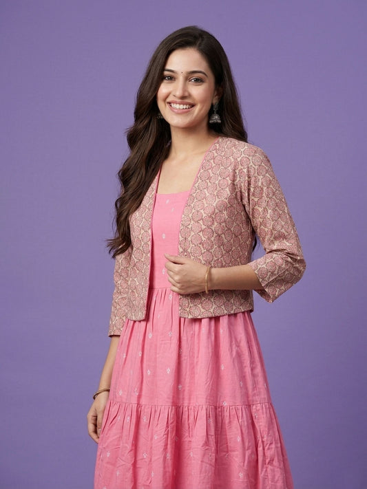 Spaghetti Dress with Jacket - 100% Cotton