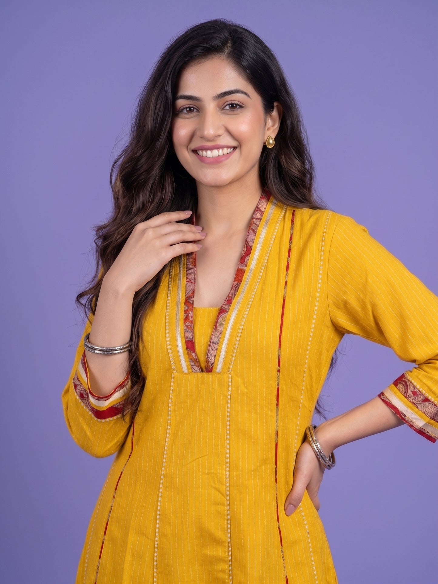 Woven Kurta with Palazzo