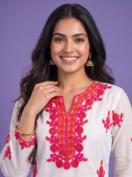 100 % cotton kota chex doria work tunic