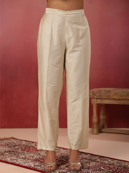 Span Ivory Silk Pant