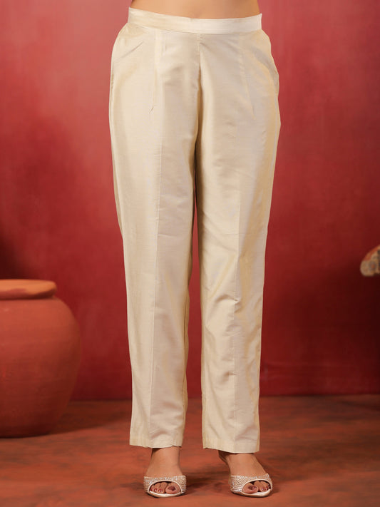 Span Ivory Silk Pant