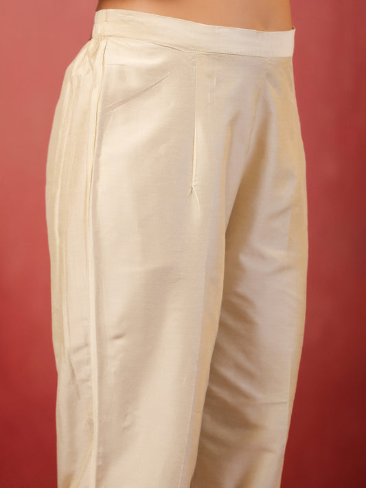 Span Ivory Silk Pant