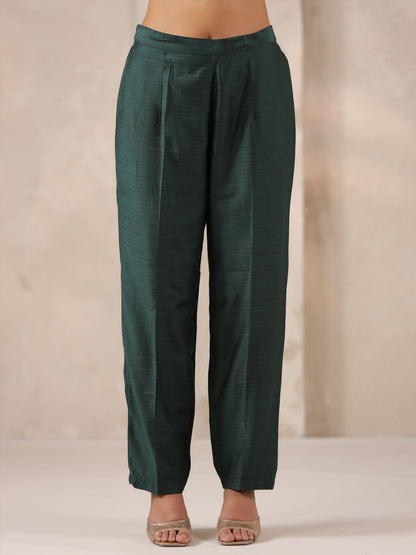 Span Green Silk Pant