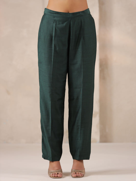 Span Green Silk Pant