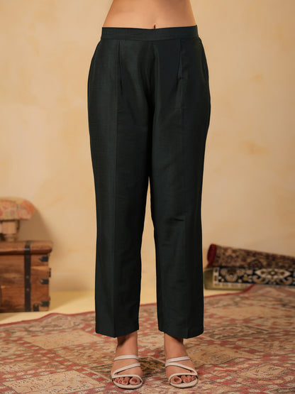 Span Green Silk Pant