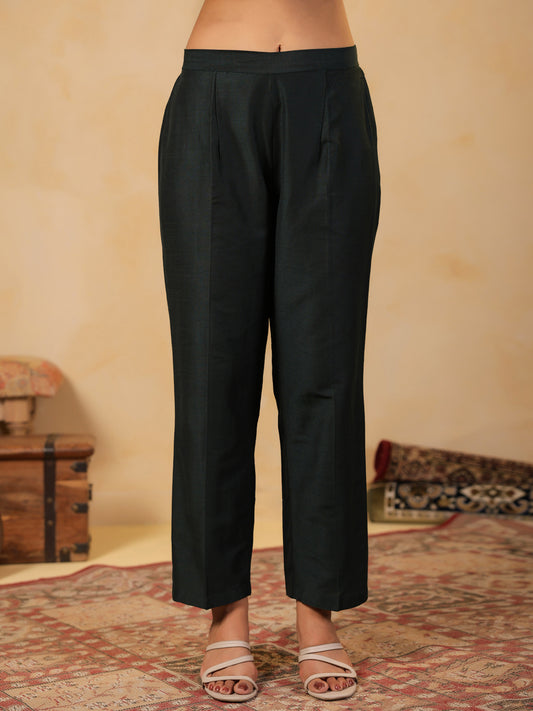 Span Green Silk Pant
