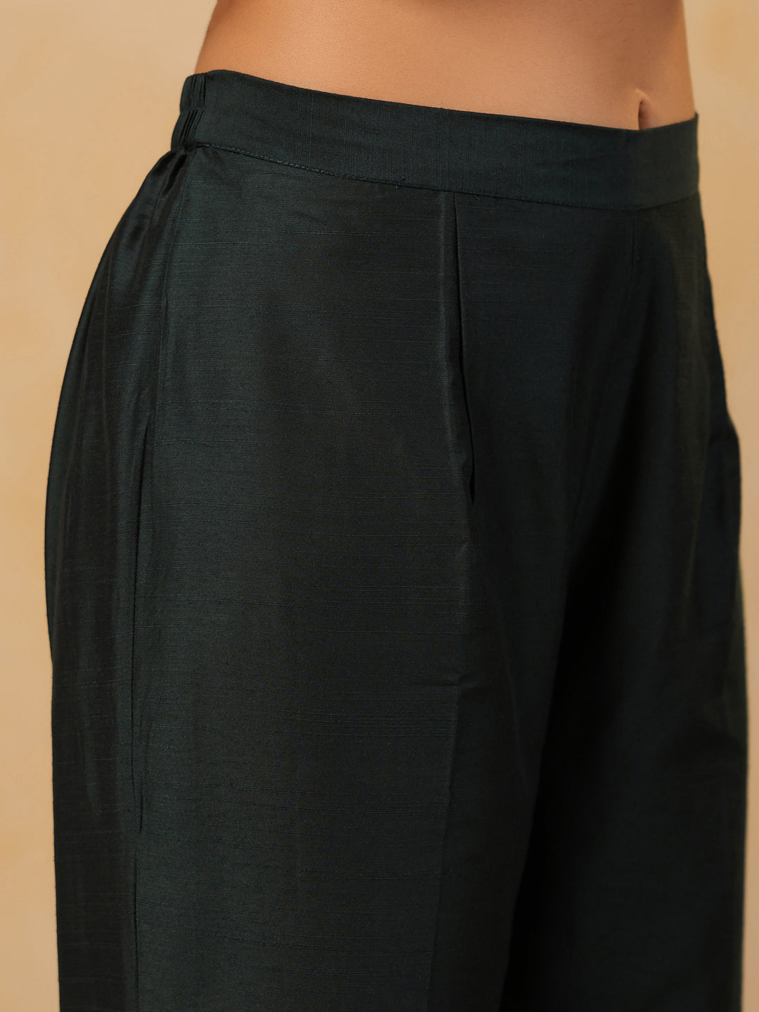 Span Green Silk Pant