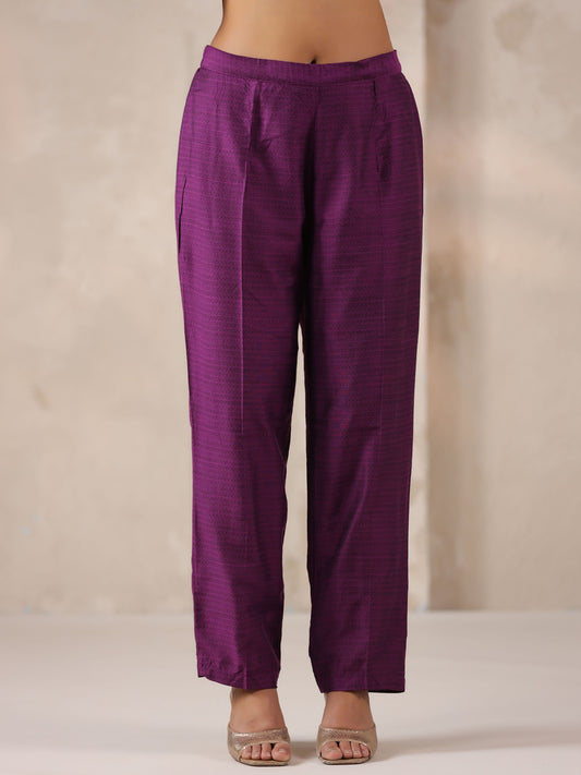 Span Purple Silk Pant