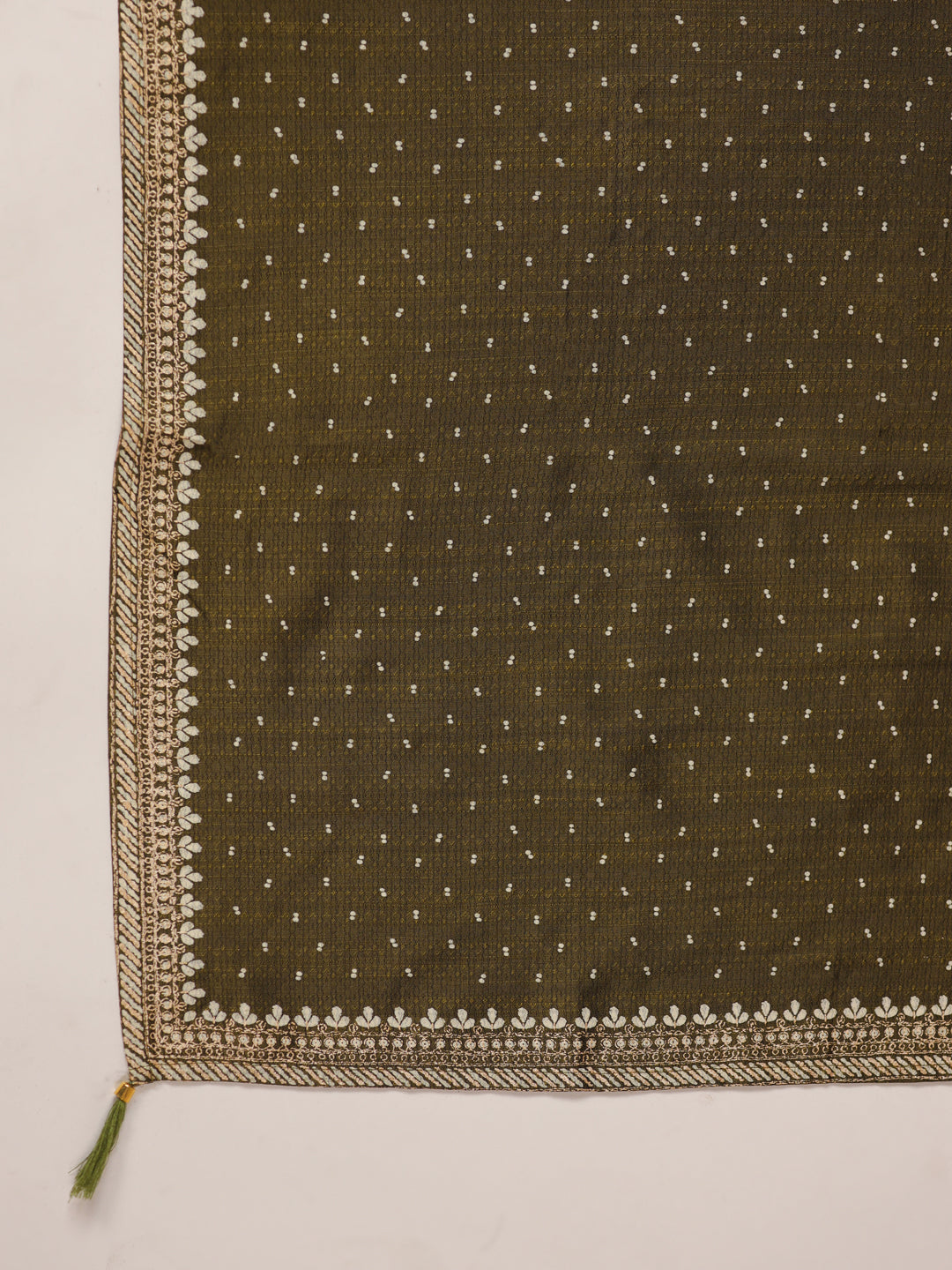 Span Green Viscose Dupatta