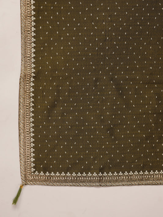 Span Green Viscose Dupatta