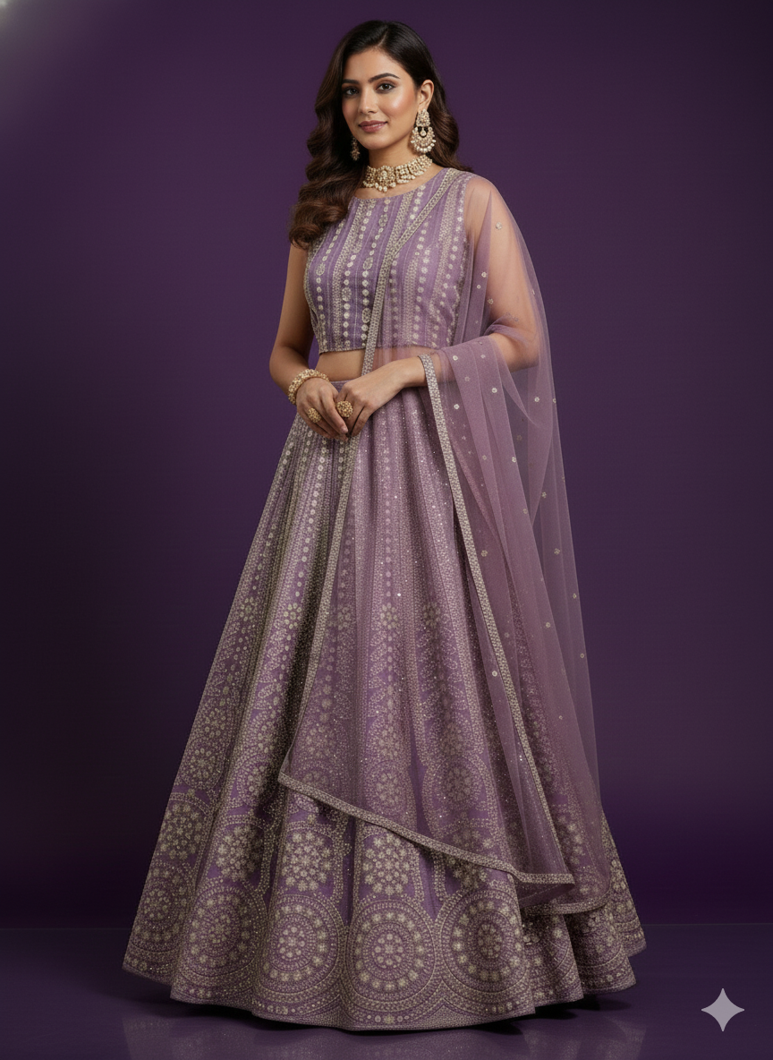 Pink Round Neck Silk 3PCS Set