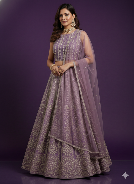 Pink Round Neck Silk 3PCS Set