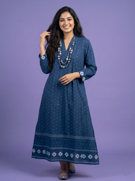 Dress with Necklace - Woven 100% Cotton