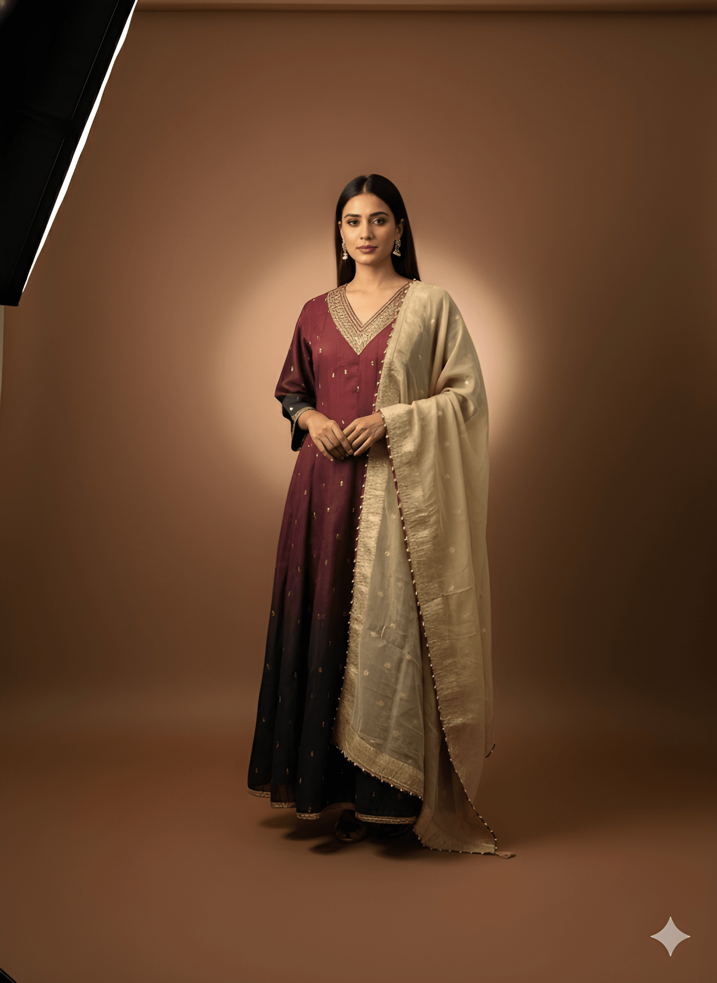 Purple V Neck Viscose 2PCS Set