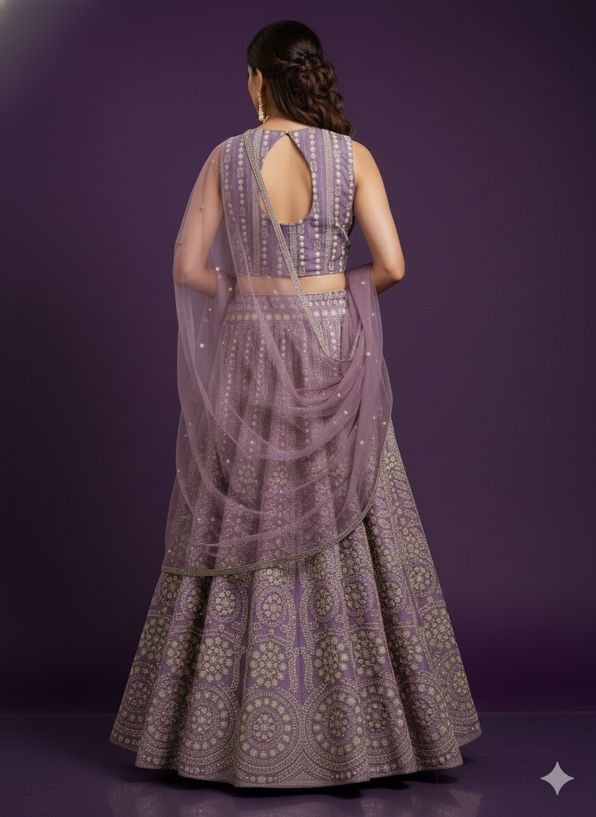 Pink Round Neck Silk 3PCS Set