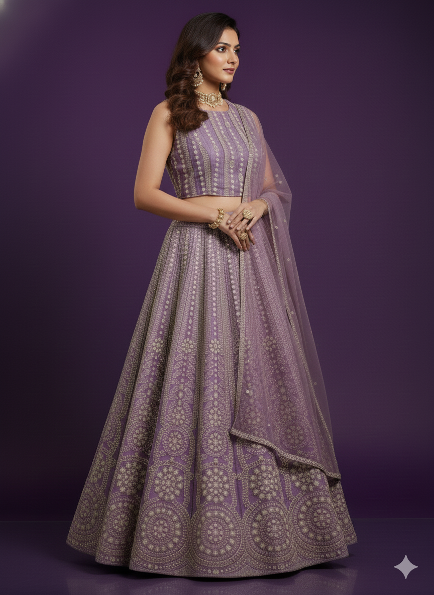 Pink Round Neck Silk 3PCS Set